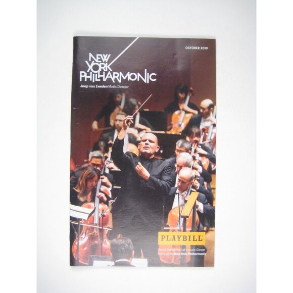 Philippe Jordan Fischer New York Philharmonic Playbill October 2019 Lincoln - Picture 1 of 5